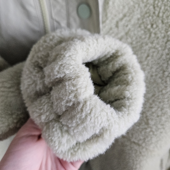 Pink Lily Free People Inspired Slopes Cozy Fleece Outdoor Jacket In Light Green - Picture 4 of 6